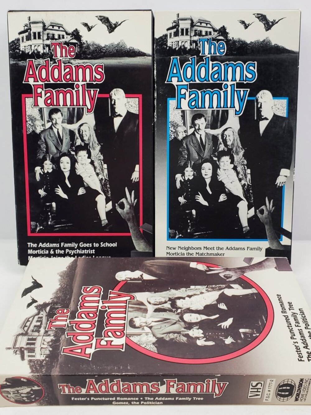 Addams Family VHS Tapes Set Volumes 1-3 Gothic Comedy 1991 Tested